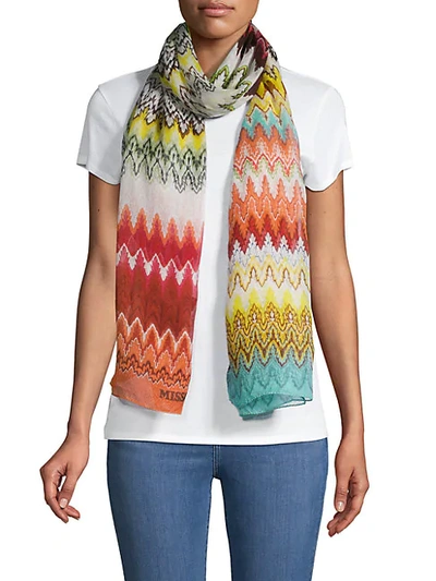 Shop Missoni Abstract-print Scarf In Multi