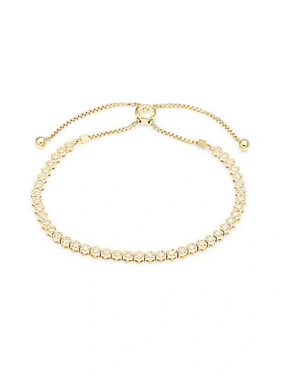 Shop Saks Fifth Avenue 14k Yellow Gold & Diamond Geometric Slider Bracelet