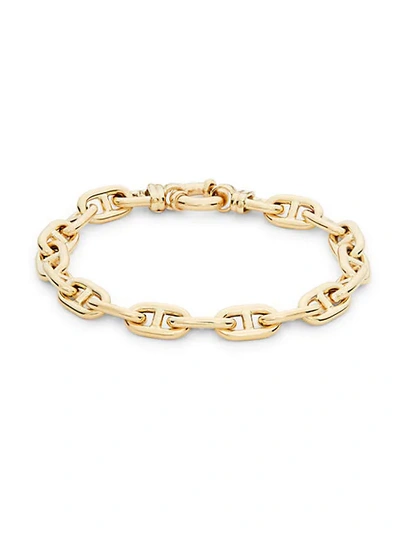 Shop Saks Fifth Avenue 14k Gold Interlock Chain Bracelet
