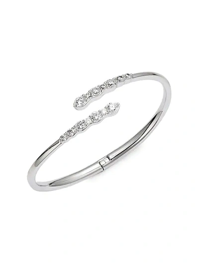 Shop Adriana Orsini Silvertone & Crystal Cuff Bracelet