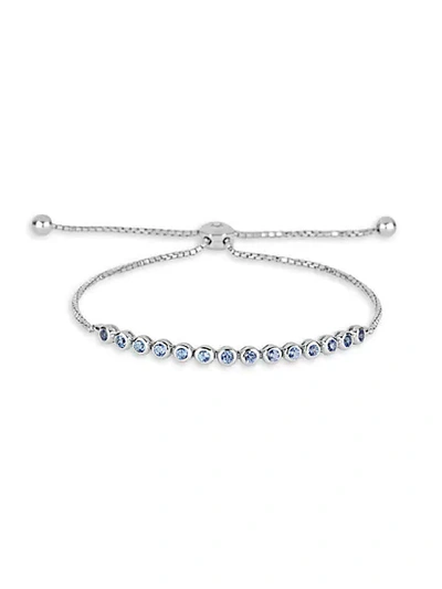 Shop Saks Fifth Avenue Women's Blue Tanzanite And 14k White Gold Bolo Bracelet