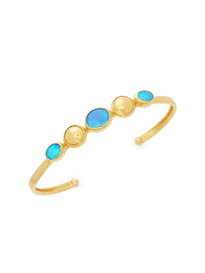 Shop Gurhan Amulet Hue 24k Yellow Gold, 22k Yellow Gold & Opal Cuff Bracelet