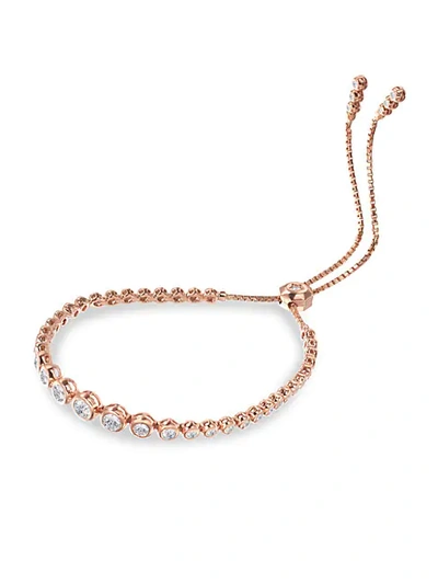 Shop Saks Fifth Avenue 14k Rose Gold & White Diamond Bracelet
