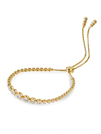 Shop Saks Fifth Avenue 14k Yellow Gold & White Diamond Bracelet