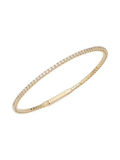 Shop Saks Fifth Avenue 14k Yellow Gold & White Diamond Bracelet