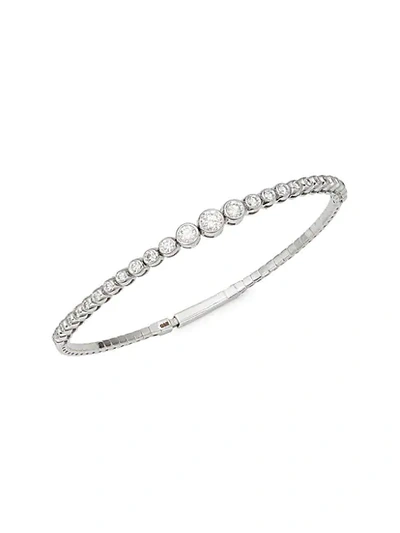 Shop Saks Fifth Avenue 14k White Gold & White Diamond Bracelet