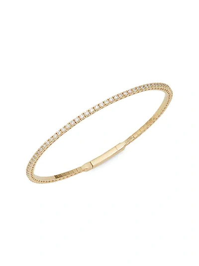 Shop Saks Fifth Avenue 14k Yellow Gold & White Diamond Bracelet
