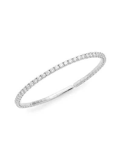 Shop Saks Fifth Avenue 14k White Gold & White Diamond Bracelet