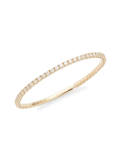 Shop Saks Fifth Avenue 14k Yellow Gold & White Diamond Bracelet