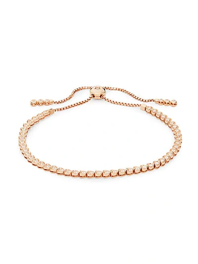 Shop Saks Fifth Avenue 14k Rose Gold & White Diamond Bracelet