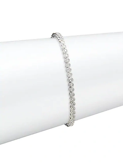 Shop Saks Fifth Avenue 14k White Gold & Diamond Tennis Bracelet