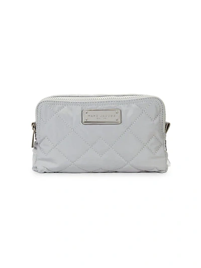 Shop Marc Jacobs Quilted Cosmetic Bag In Grey