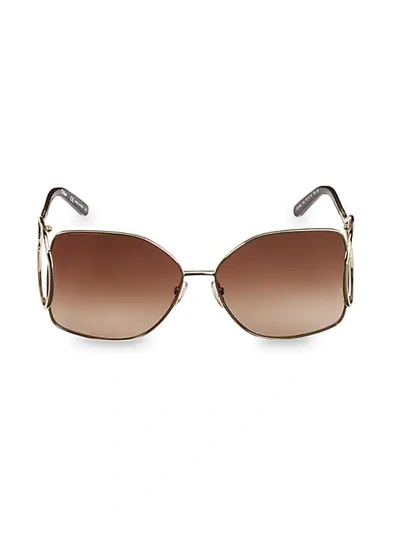 Shop Chloé 63mm Square Sunglasses In Gold