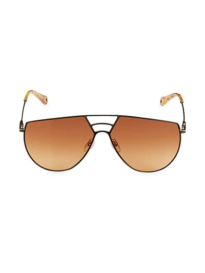 Shop Chloé 62mm Aviator Sunglasses In Brown