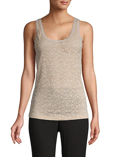 Shop Cosabella Floral Lace Tank Top In Anthracite