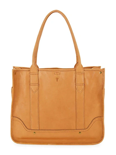 Shop Frye Madison Leather Shopper Tote In Tan