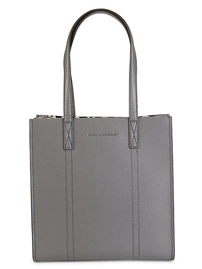 Shop Marc Jacobs Repeat Pebbled Leather Tote In Shadey Grey