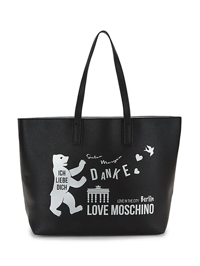 Shop Love Moschino Love In The City Tote In Nero