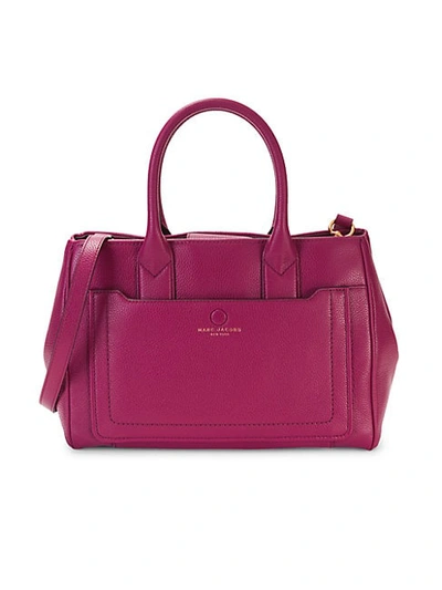 Shop Marc Jacobs Empire City Leather Tote In Sangria