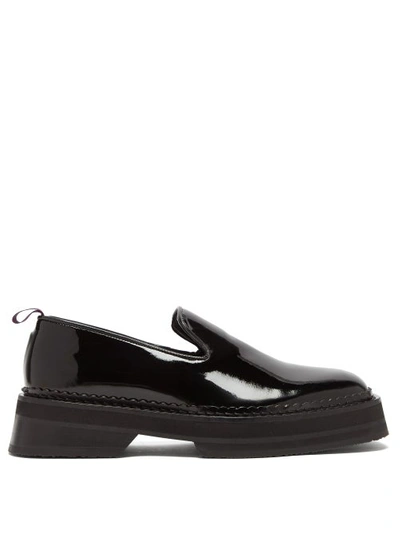 Eytys Baccarat Square-toe Patent-leather Loafers In Black | ModeSens