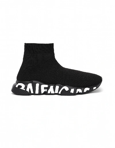 Shop Balenciaga Black Speed Trainer Sneakers