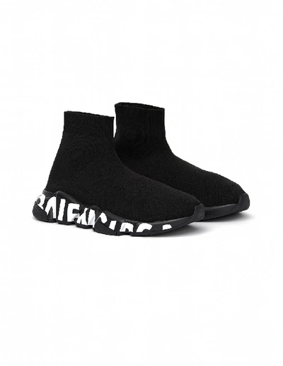 Shop Balenciaga Black Speed Trainer Sneakers