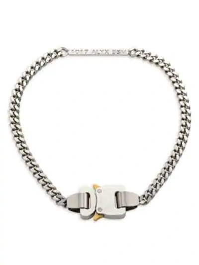 Shop Alyx Chain-link Buckle Necklace In Silver