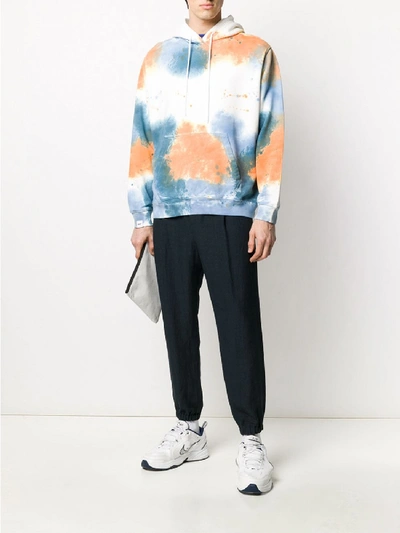 Msgm Splat Color Print Hoodie In Multicolor