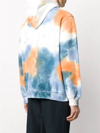 Msgm Splat Color Print Hoodie In Multicolor