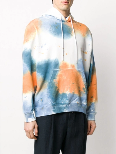 Msgm Splat Color Print Hoodie In Multicolor