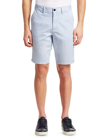 Shop Emporio Armani Satin Shorts In Light Blue