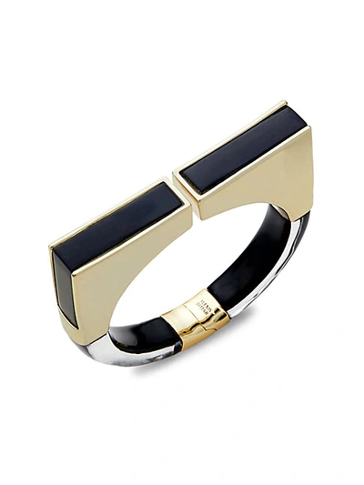 Shop Alexis Bittar Goldplated Lucite Hinge Bracelet