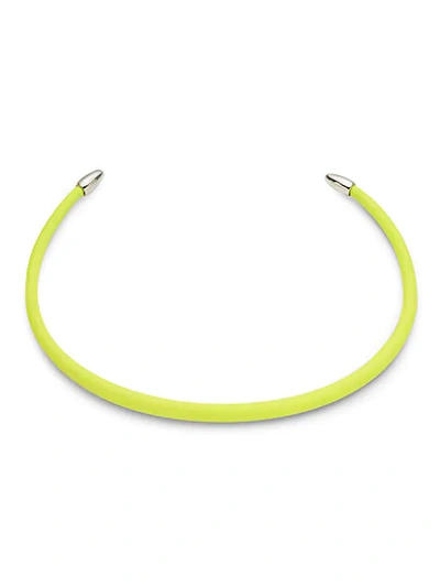 Shop Alexis Bittar Neon Cuff Choker Necklace In Neon Yellow