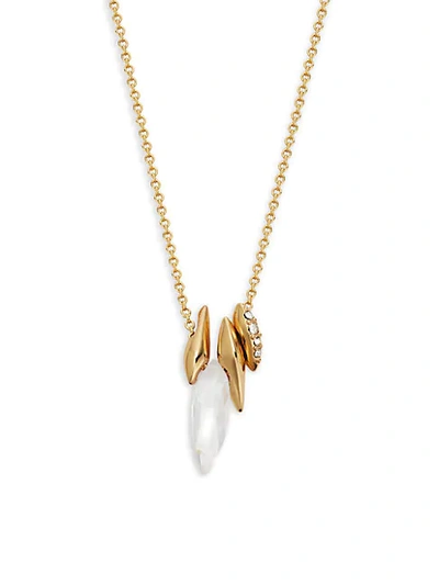 Shop Alexis Bittar 10k Goldplated & Crystal Shard Pendant Necklace