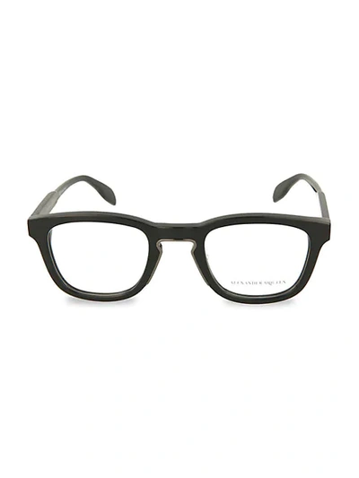 Shop Alexander Mcqueen 50mm Square Optical Glasses In Black