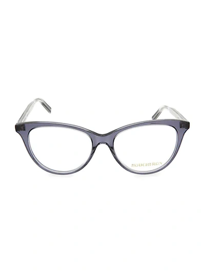 Shop Boucheron Women's 52mm Cat Eye Optical Glasses In Grey