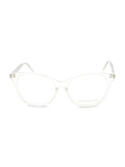 Shop Boucheron 50mm Square Optical Glasses In Crystal