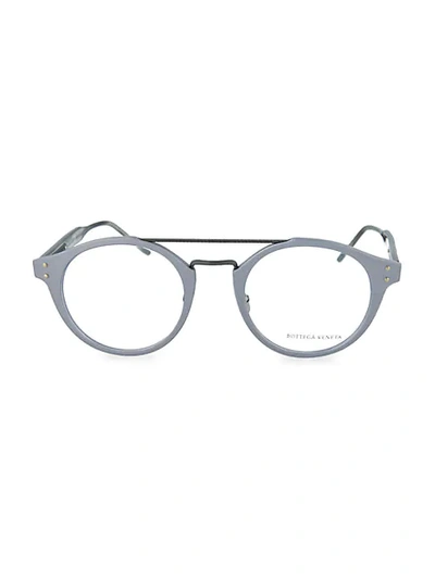 Shop Bottega Veneta 50mm Optical Glasses In Grey