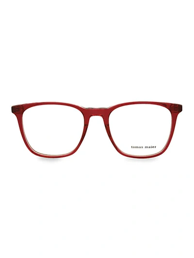 Shop Tomas Maier 51mm Square Glasses In Burgundy