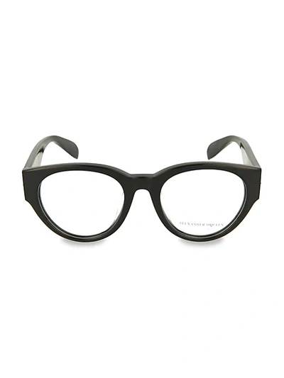 Shop Alexander Mcqueen 51mm Cat Eye Optical Glasses In Black