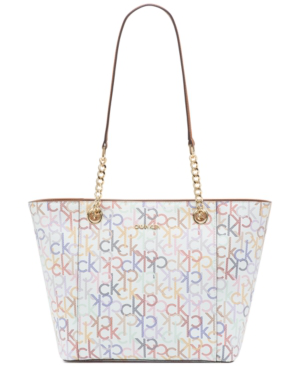 calvin klein hayden large signature tote