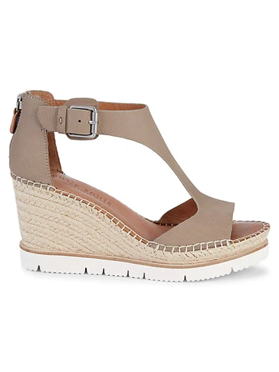 Shop Gentle Souls Raquel Leather Espadrille Sandals In Mushroom