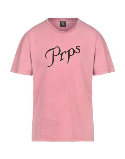 Shop Prps Man T-shirt Garnet Size S Cotton In Red