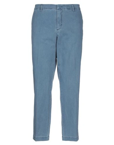 Shop Entre Amis Man Pants Slate Blue Size 32 Cotton, Elastane