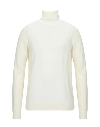Shop Grey Daniele Alessandrini Man Turtleneck Ivory Size 40 Wool In White