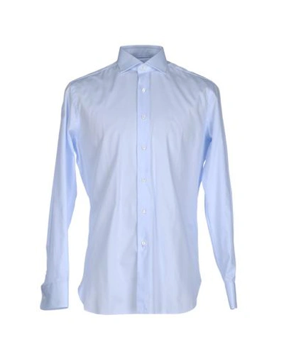 Shop Alessandro Gherardi Shirts In Sky Blue