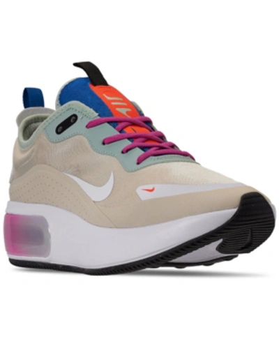 Shop Nike Women's Air Max Dia Se Casual Sneakers From Finish Line In Fossil/hyper Crimson-pist
