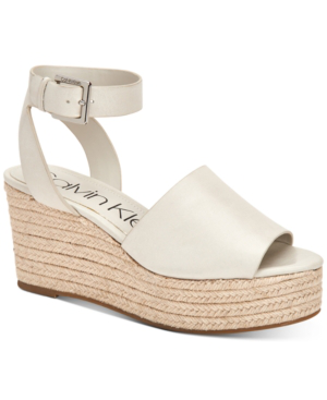 calvin klein espadrilles white