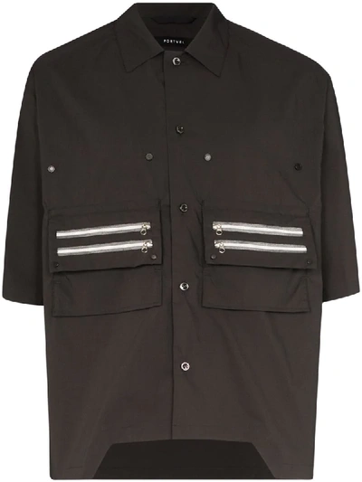 Shop Nulabel Pocket Front Shirt In Grey