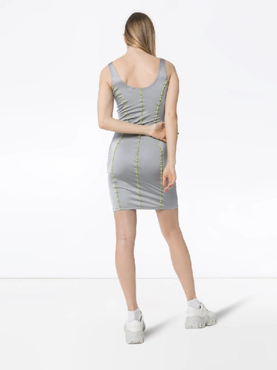 Shop Daily Paper Hilda Cutout Mini Dress In Grey